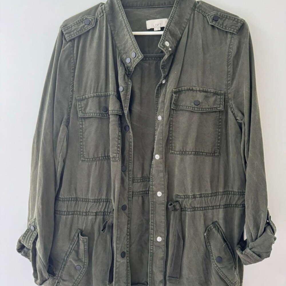 LOFT Green Utility Jacket